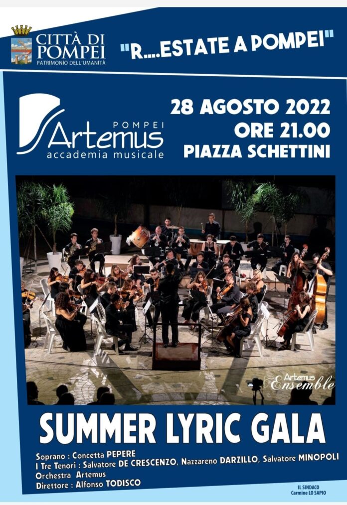 “Summer Lyric Gala”: lirica e classici napoletani protagonisti dell’estate a Pompei