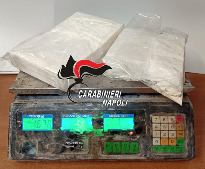 Scisciano: quasi due chili di cocaina sequestrati dai Carabinieri. In manette 63enne già ai domiciliari