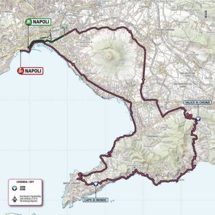 La 106ma edizione del Giro d’Italia torna in penisola sorrentina