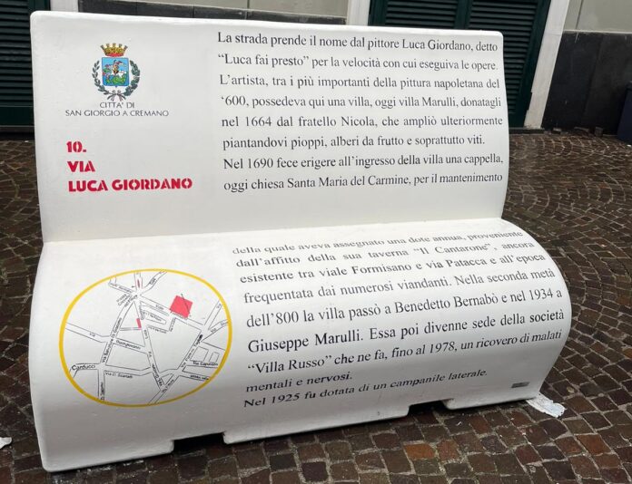 San Giorgio a Cremano: installate 12 panchine letterarie in citta’. La storia e le origini del paese a portata dei cittadini