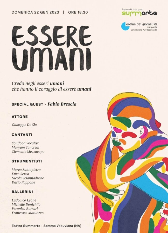Somma Vesuviana: “Essere Umani” lo spettacolo che vuole scuotere le coscienze, il 22 gennaio al teatro Summarte