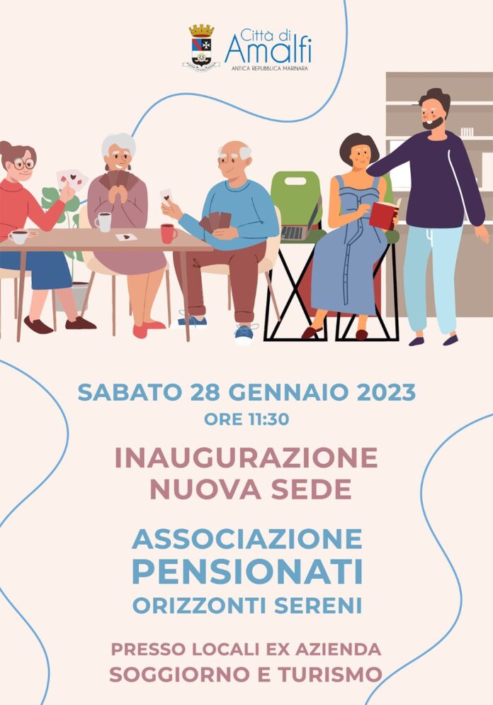 Amalfi, dal Comune una nuova sede per l’Associazione Pensionati