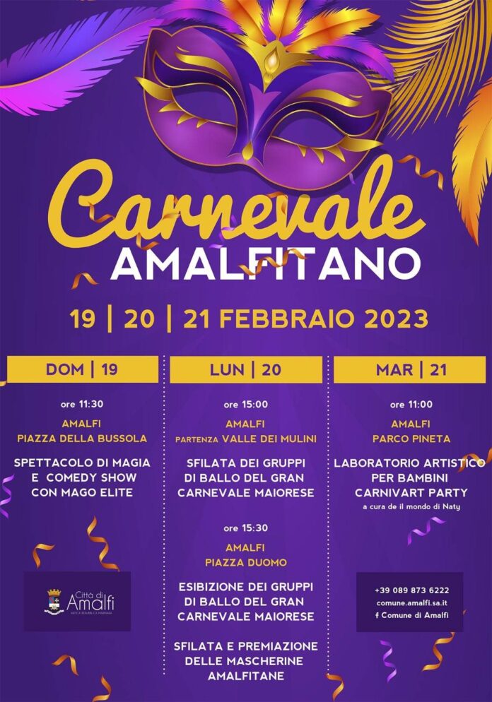 Tutta l’energia del Carnevale Amalfitano è pronta a sprigionarsi