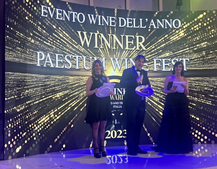 PAESTUM WINE FEST premio speciale WINES AWARDS 2023- Food and Travel Italia. Il salone enologico del sud Italia premiato a Matera