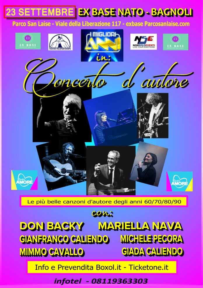 Concerto d’Autore: un cast di stelle a Napoli, con le canzoni dei “Migliori Anni” della musica