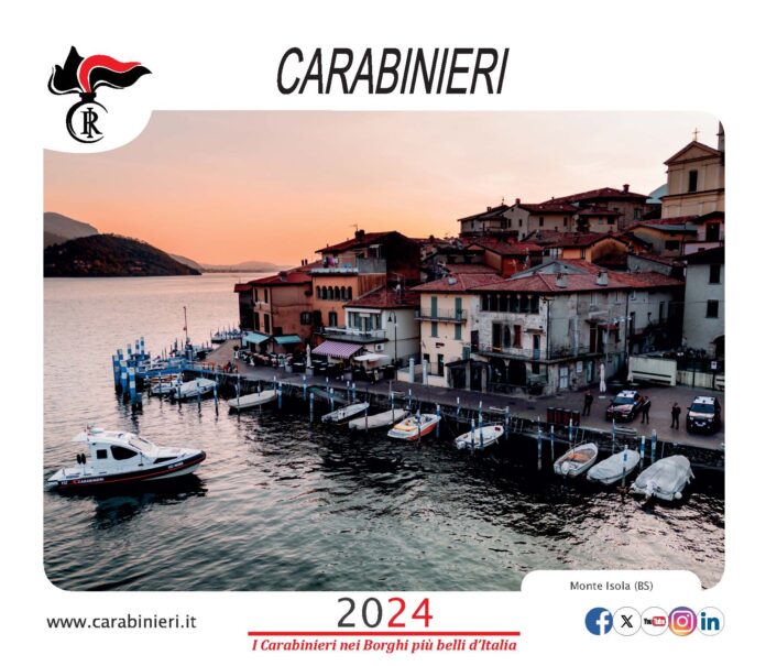 Amadeus presenta il Calendario Storico dei Carabinieri, realizzato con il contributo di Gramellini e di Pininfarina, e i prodotti editoriali del 2024