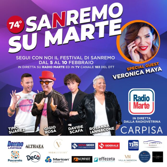 Radio Marte a Sanremo: postazione radio-tv ad un passo dall'Ariston