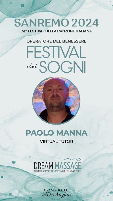 Il campano PAOLO MANNA nuovamente tutor al Festival di Sanremo