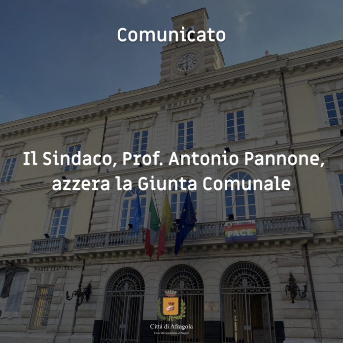Afragola: il sindaco, prof. Antonio Pannone, azzera la giunta comunale