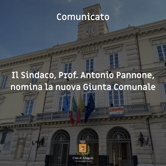 Il Sindaco, Prof. Antonio Pannone, nomina la nuova Giunta comunale